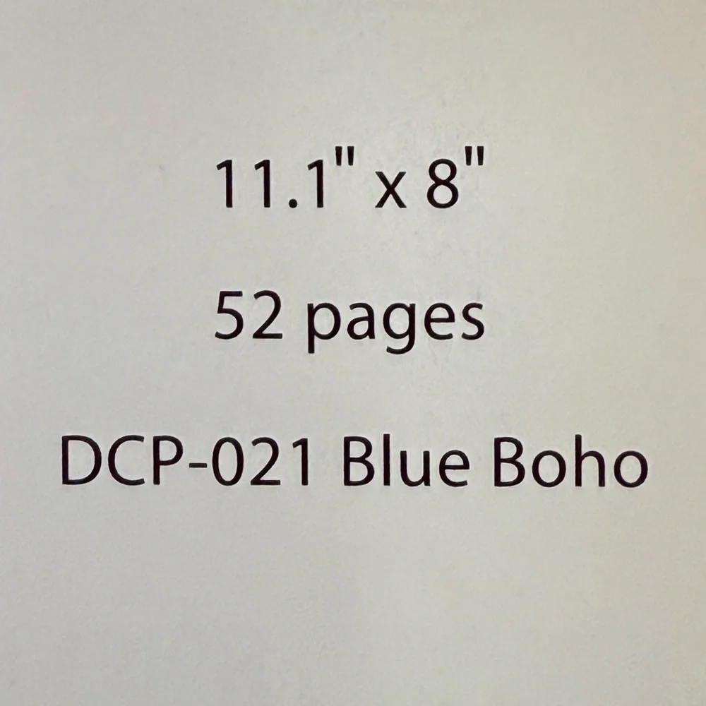 Blue Boho Desk Calendar Pad